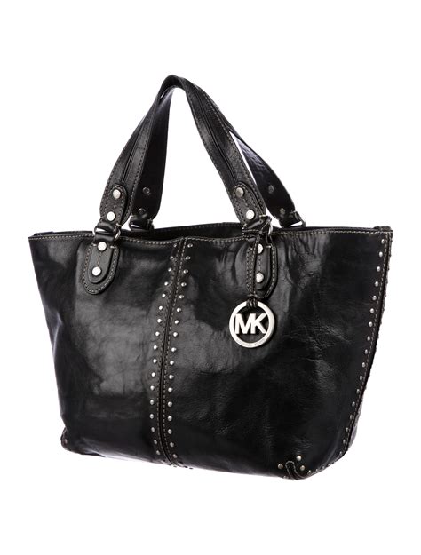 michael kors large studded purse|Michael Kors shoulder bag black.